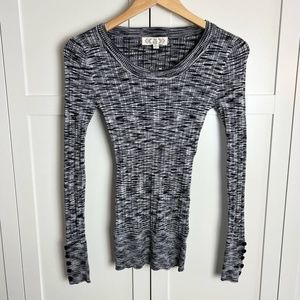 Pink Rose ultra stretchy ribbed long leave top